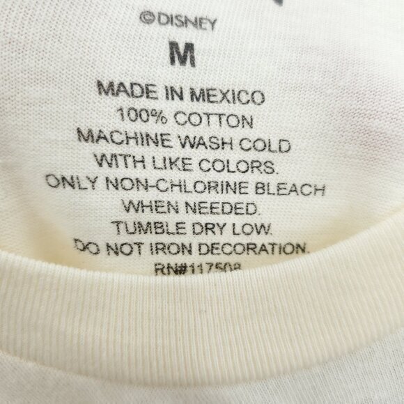 Disney Cat Cafe Graphic Short Sleeve T-Shirt M Cream/Blue - Picture 3 of 11